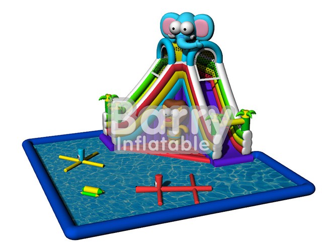 Elephant Mobile Amusement Park With Inflatable Toys BY-AWP-086